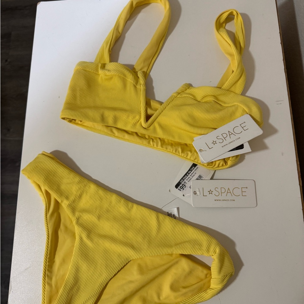 NWT Yellow Bikini Top & Matching Bottom - Picture 6 of 9